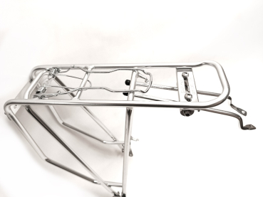 Preview: Gepäckträger silber Aluminium mit Federklappe